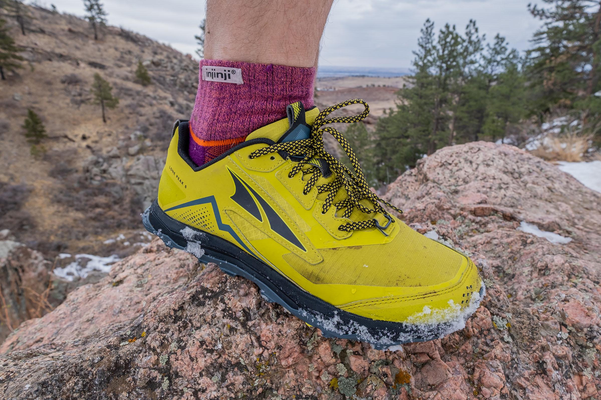 Altra Lone Peak on the rocks