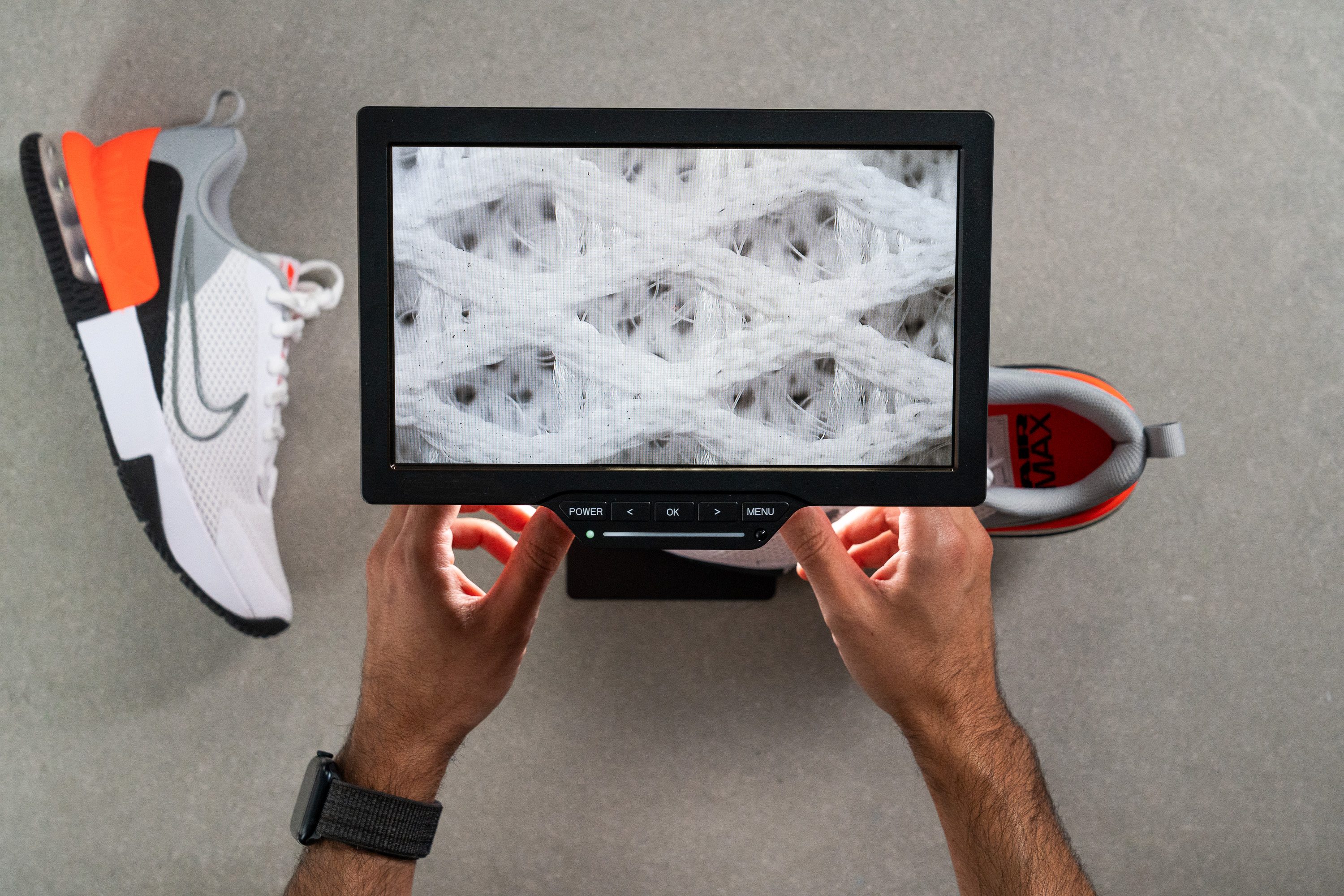 Nike Air Max Alpha Trainer 6 Breathability microscope test